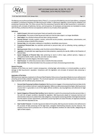 Personal Data Protection